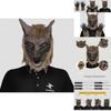 Terrifying Wolf Head Mask And Gloves Set For Halloween Party Costume Fun And Creative Dress Up