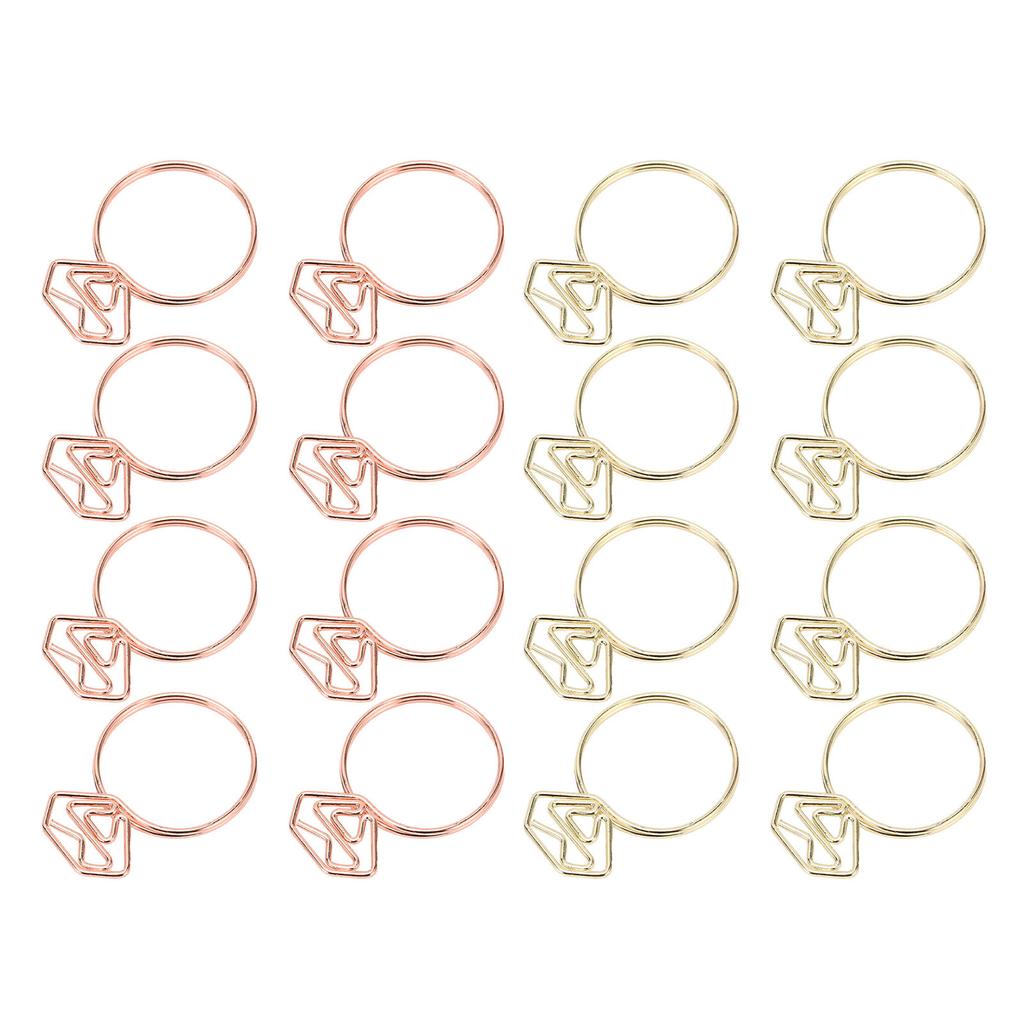 100Pcs Cute Paper Clips  Style Anti Slip Sturdy Electroplated Metal Fancy Paperclips for Family 