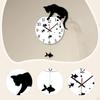 Kids Room Wall Clock Acrylic Easy Installation Simple Creative Pendulum Cartoon for Cafe Dining