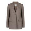 Single Breasted Wool Blazer Beige