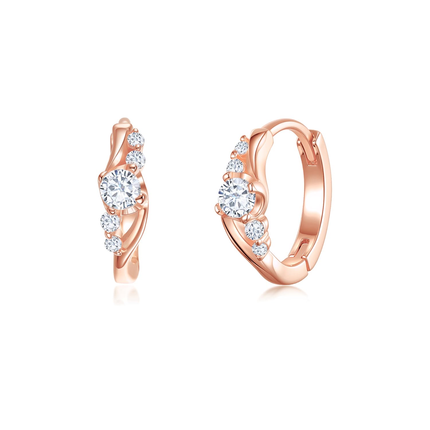 

Hoop Earrings for Pink 18K Plating 40s FH.bird Women, Gold, [Elegant Wave] Hypoallergenic, Ring, Earrings, Simple, Wedding, Stylish, Anniversary,