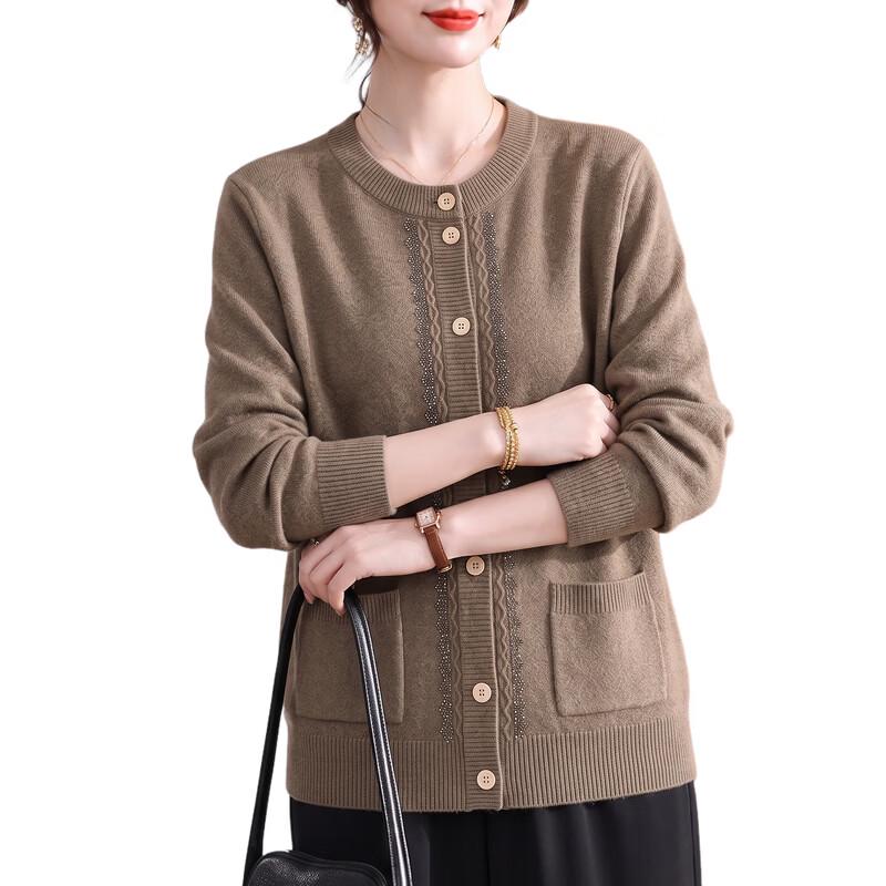 Tucano Women's Fleece-Lined Crew Neck Cardigan Sweater