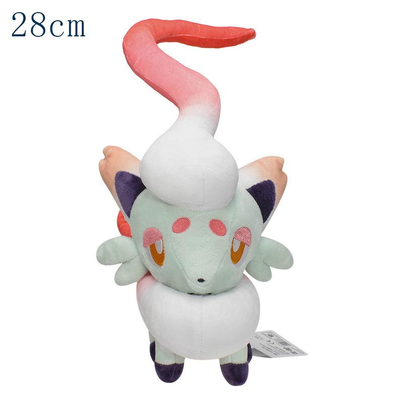 Pokemon Plush Zorua Evolution Zoroark Toy Cute Cartoon Image Red Blue Stuffed Doll Gifts for Kids