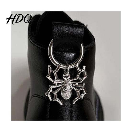 Hot Girl Style Accessories Halloween Shoes Charms Buckle Skull/Spider/Butterfly Shape Punk Rock Shoe Decor Aesthetic Pendants for Personalized