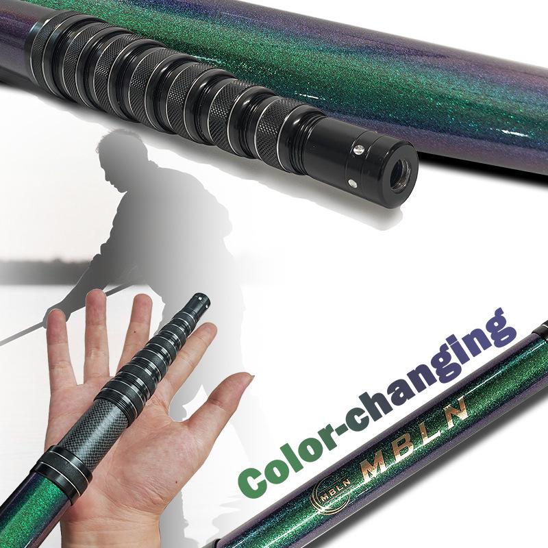 Ultra-compact retractable carbon fiber landing net handles: 58cm retracted, 336.5cm extended.