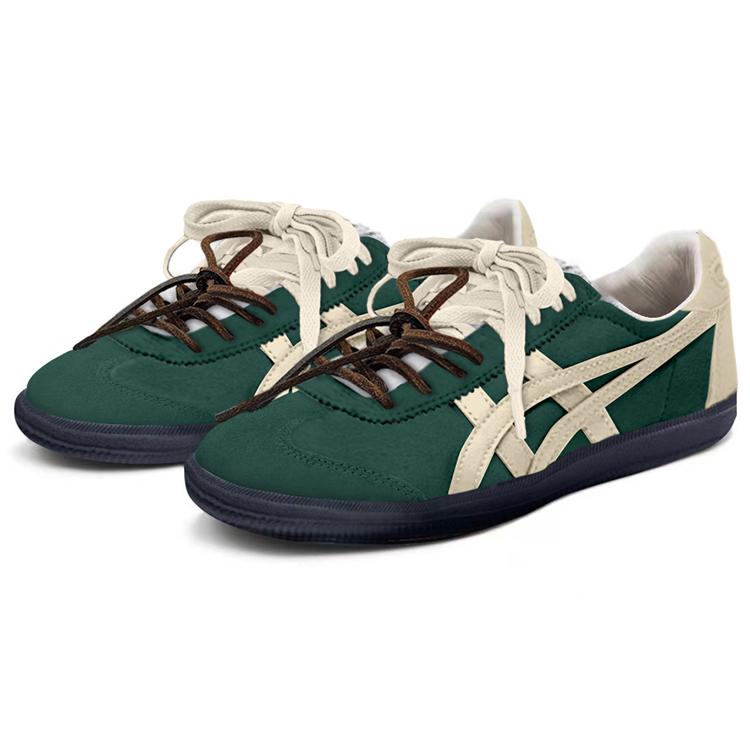 Onitsuka Tiger Tokuten Slip Resistant Impact Resistance Low top Skateboard Shoes Unisex Beige Green 1183A907-021(TeamY-)
