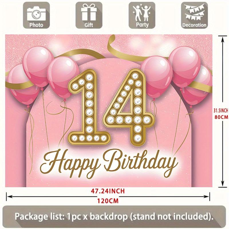 Party Backdrop 14Th Birthday Flat Easy Install Electrical Connection Needed Event Photo Background Birthday Party Decor
