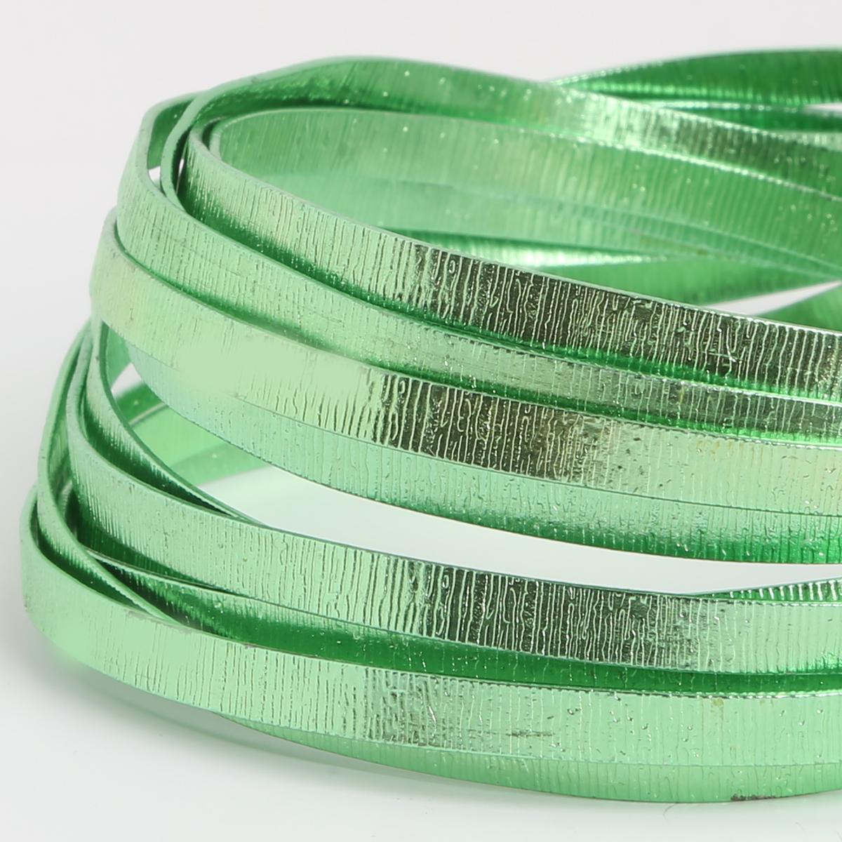 

5x1 мм, 3 метра/лот, плоская тисненая алюминиевая проволока, мягкая металлическая проволока для флористики для самостоятельного изготовления ювелирных изделий светло-зеленый