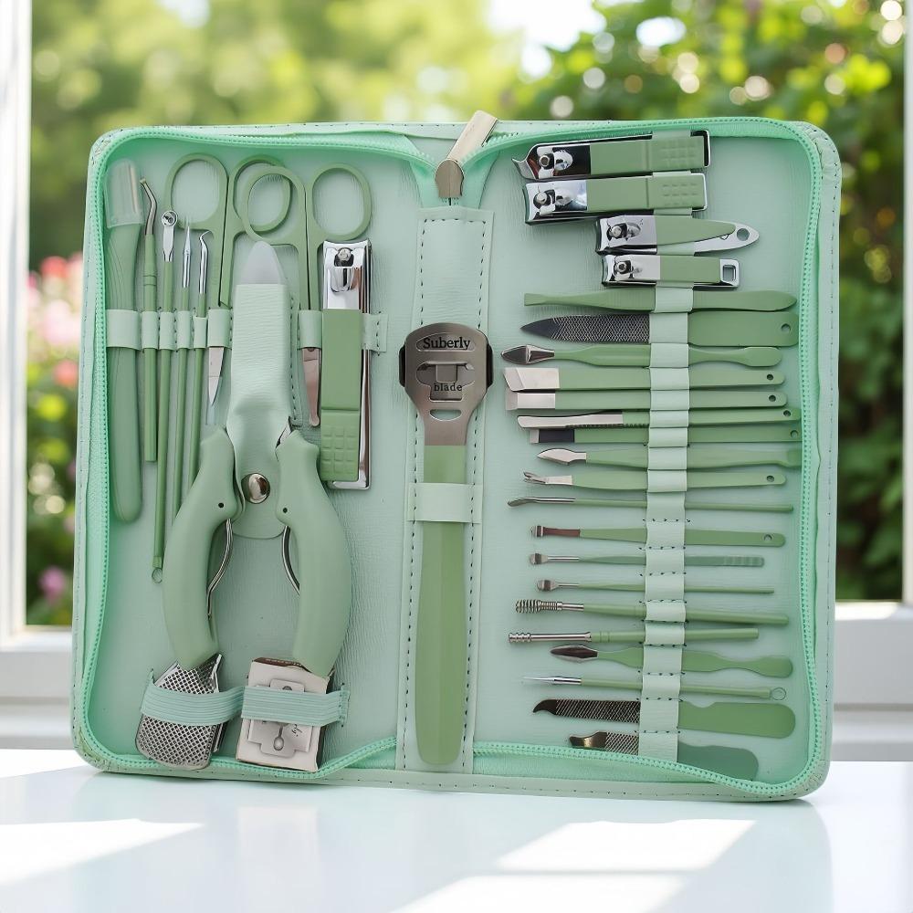 Professional Nail Clipper Kit with Storage Case Nail Care Tool Fingernail Trimmer Suit  Nail Salon