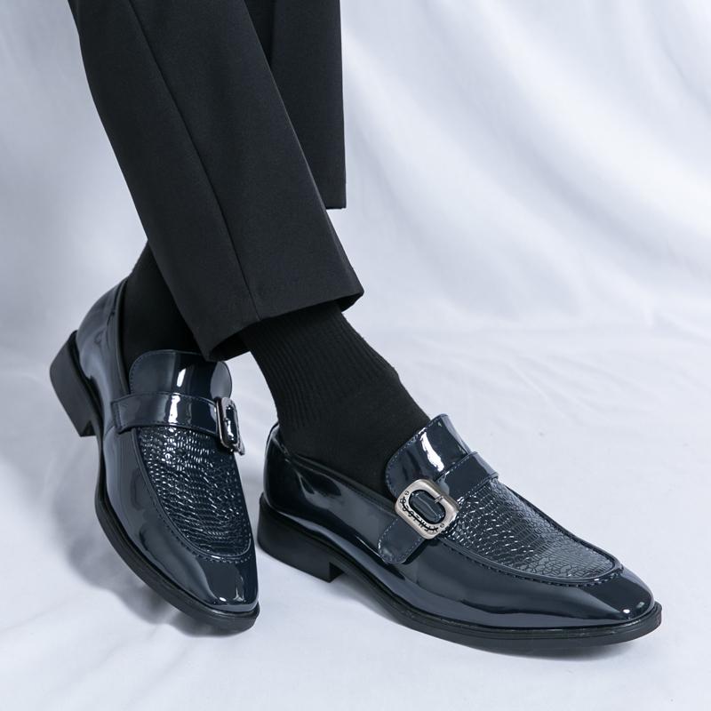 Fashion Leather Shoes Man Casual Loafers Luxury Design Slip On Male Dress Shoes Leisure Style Big Size Good Wear-resistant Sole