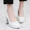 Fashion Women Pumps Shoes Pointed Toe High Heels PU Leather Shallow Slip-On Round Toe Casual Wedding Party Derss Solid Heels Women Shoes