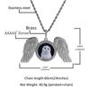 Hot-selling persoonlijkheid DIY fotolijst hanger hiphop hip-hop diamant-ingelegd rond vleugel ketting