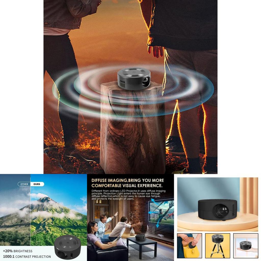 Compact Mini Projector E60 Portable Wired Home Projector With Vibrant 720p Resolution