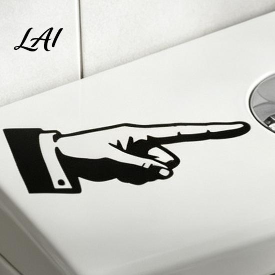 Luminous Bathroom Reminder Decals Glow in The Dark Toilet Sticker Finger And Remind to Flush Home Decor for Public Restrooms Design Waterproof