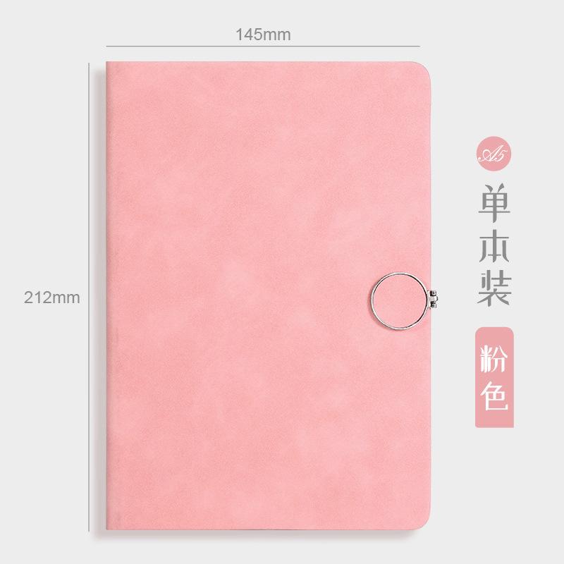 A5 Custom Student Diary Notebook Hardcover Style with Thermal Binding Paper Cover A3 Size (Pink,21.2*14.5 CM&A5)