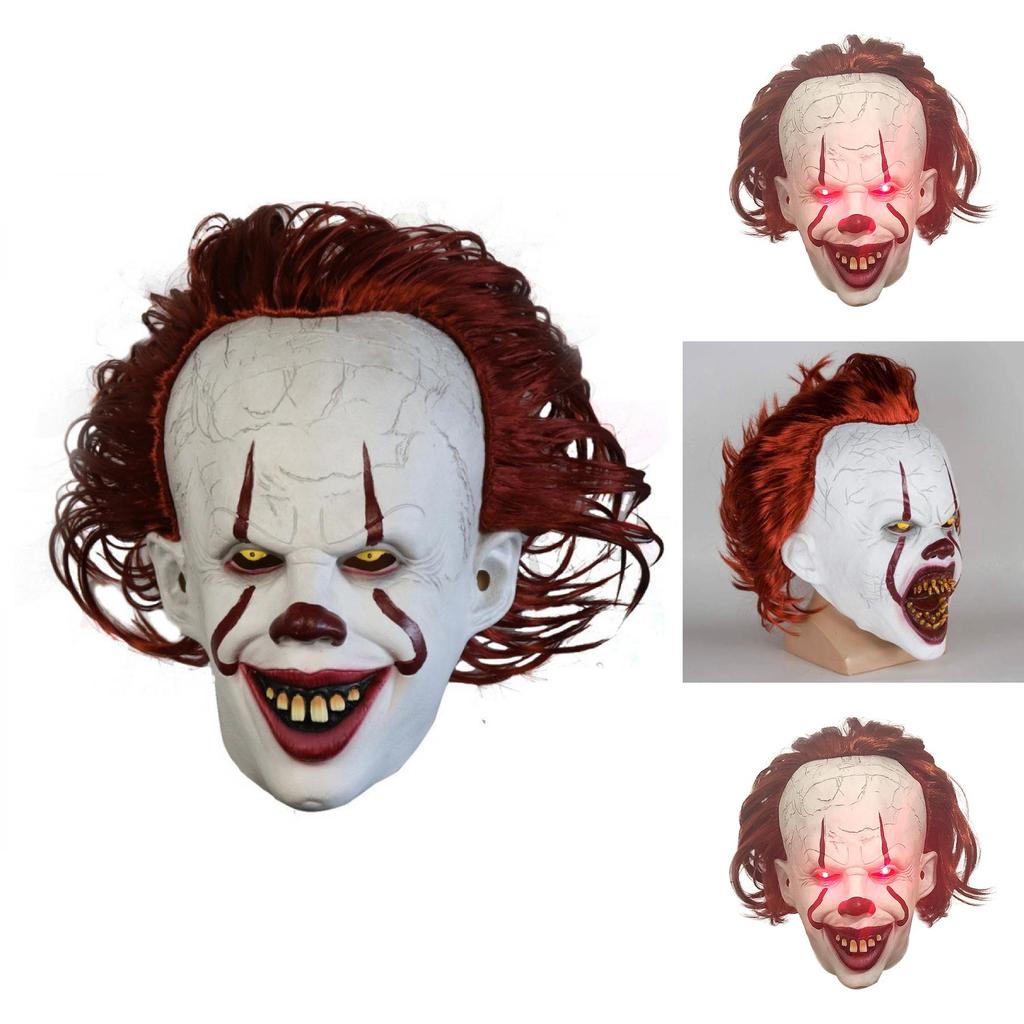 Straszna maska To Stephena Kinga na Halloween dla mężczyzn, kostium Jokera, cosplay