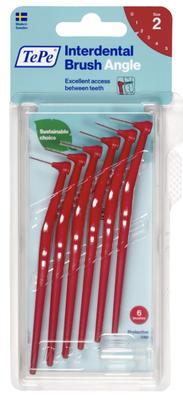 Interdental Brushes 0.5 Mm Red Angle TePe 6 Pcs
