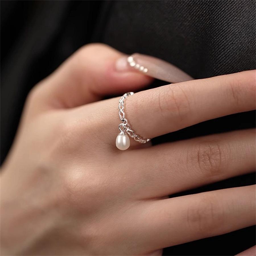 Over 120 Styles Korean style zircon diamond ring women's 925 sterling silver spring and summer niche light luxury high-end index finger ring open ring