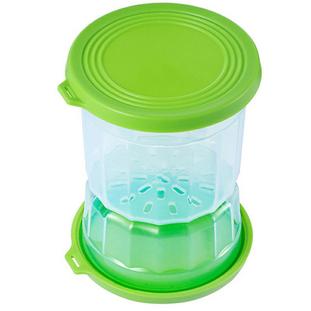 Hourglass Pickle Jar Dry Wet Separation Airtight Fridge Organizer for Kimchi Olives Pickled Vegetables (BPA Free, No FDA)