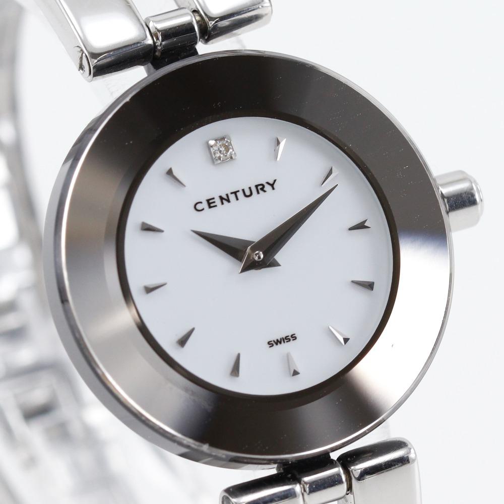 CENTURY Time gem Watches 1P diamond WhiteDial Stainless Steel Quartz Analog display Women Used