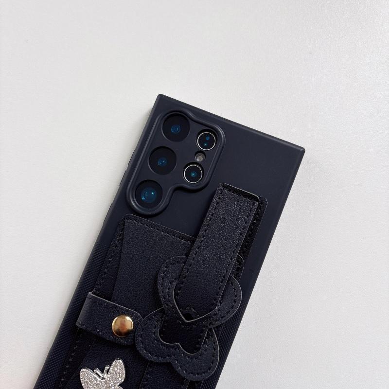 Wristband Holder Flip Wallet Bags Silicone Phone Case For Samusng Galaxy Note 9 10 Plus S8 + S9 S10 Plus S8+ S9+ S10+ Soft Cover