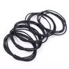 Black High-Elasticity Four-Strand Thin Hair Ties, 30 Pieces, High-Elastic Rubber Bands, High Ponytail Hair Ties, Hair Bands with Leather Covers