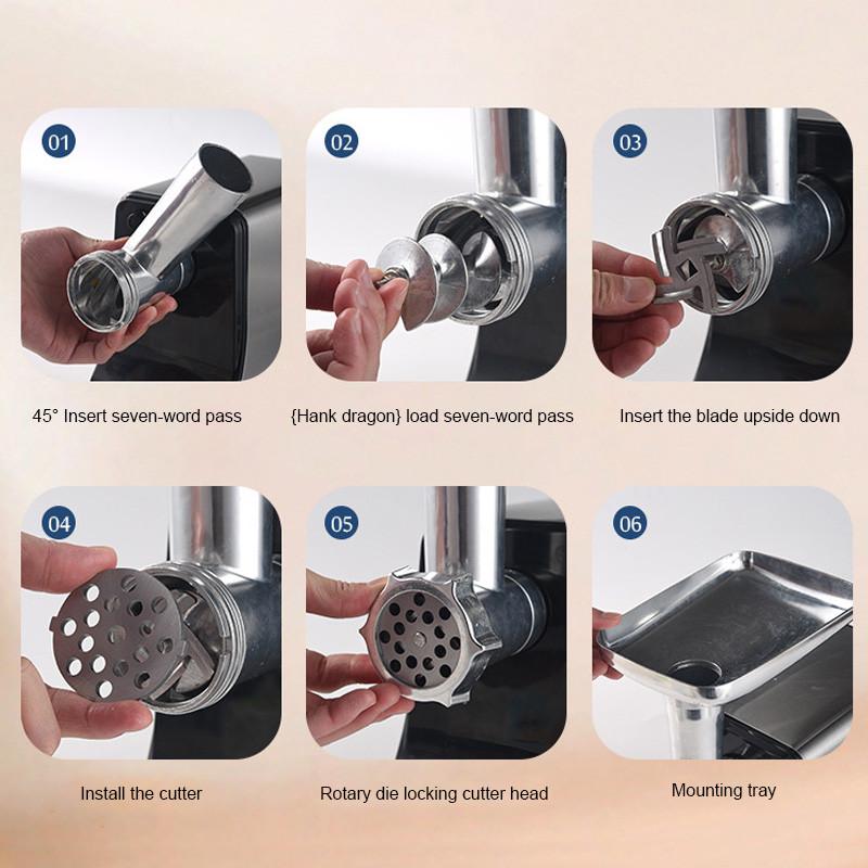 Household Electric Meat Grinder Desktop Heavy Duty Meat Mincer Kitchen Food Processing Sausage Stuffer Maker