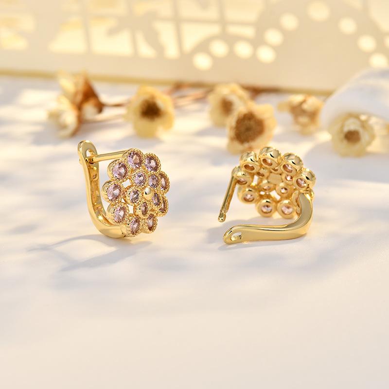 

Новые модные серьги-цветы солнца, серьги высокого класса, легкие, роскошные, циркониевые, модные, темпераментные серьги для женщин