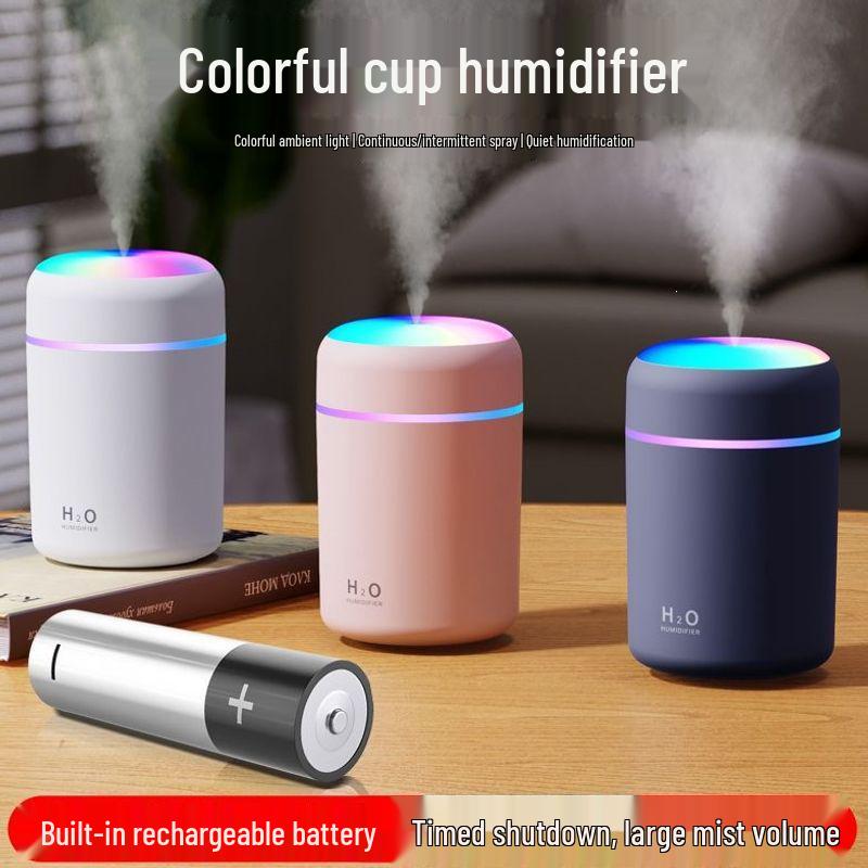 USB-Powered Silent Mini Humidifier for Home and Bedroom, Large Mist Volume, Air-Conditioned Room Aromatherapy Device.