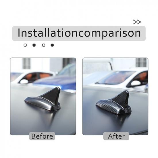 Real Carbon Fiber Shark Fin Antenna Cover Cap For Maserati Ghibli 2013-2016