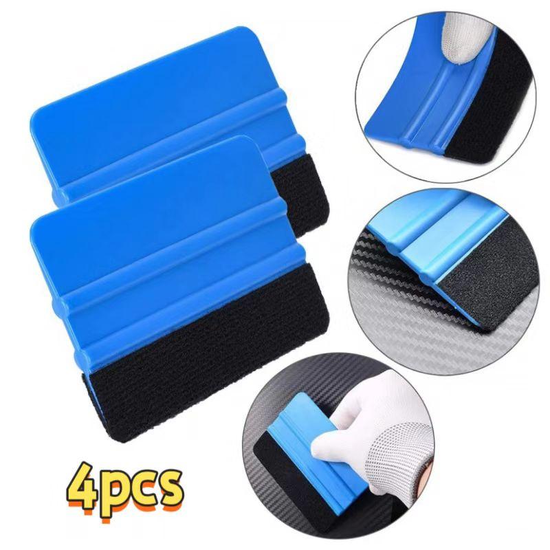 1-4 Stück Auto Folienrakel Vinyl Wrap Folie Karte Rakel Auto Folienverklebung Wildleder Filzrakel Autostyling Aufkleber Zubehör