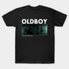 Herren Schwarzes Print-T-Shirt Oldboy Fan Art No-Cut Transferpapier Print Baumwoll-T-Shirt