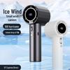 GS5 USB Rechargeable Turbo Handheld Fan with Digital Display - 100-Speed Portable Mini Desktop Fan