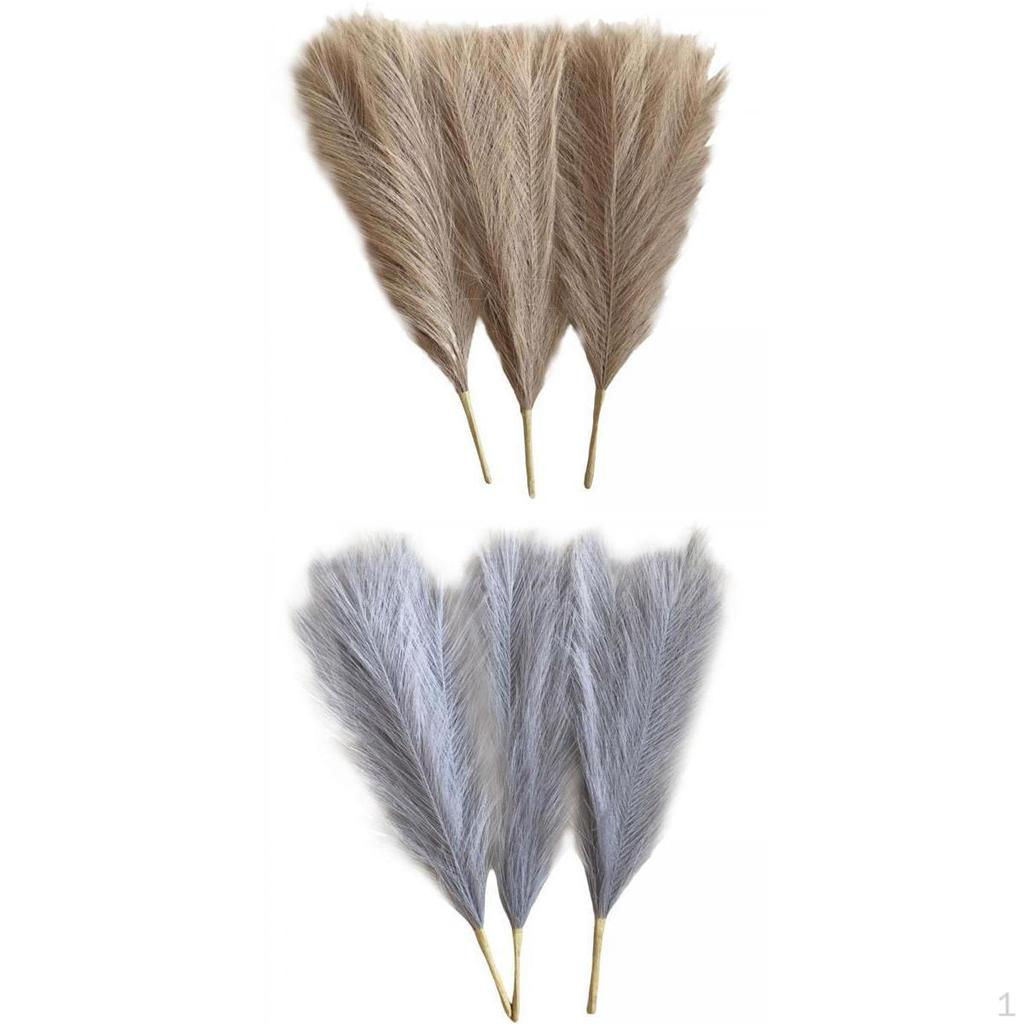 6x Dried For Vase Bohemian Phragmites Reed Flower Bunch Decor