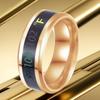 Stainless Steel Color-Changing Men's Ring - Hip-Hop, Trendy, Temperature-Sensitive, Non-Fading Luxury Design