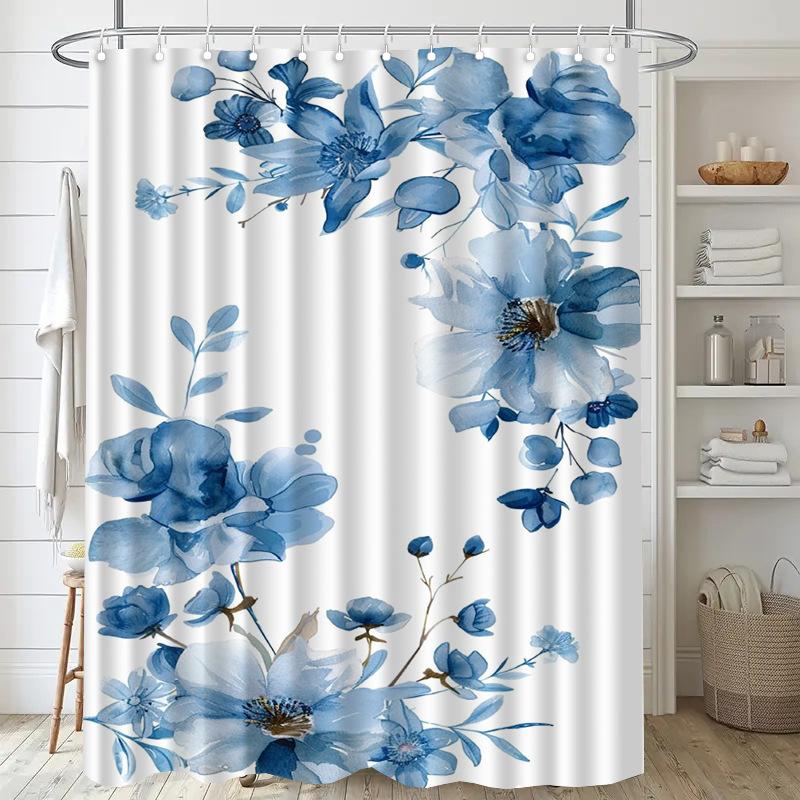 Pumpkin Black Cat Washable Dirt-Resistant Shower Curtain Shower Head waterproof Polyester Bath Curtain For Home Decor