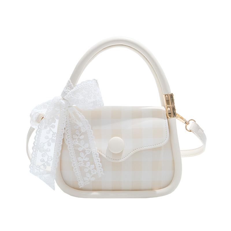 

Новая Универсальная Сумка Маленькая Квадратная Сумка Универсальная Сумка Через Плечо Клетчатая Сумка Мессенджер Женская Сумка белый