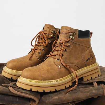 2024 neue Herrenstiefel High Top Motorradstiefel Mode Lederschuhe Casual Outdoor Stiefeletten Herren Sneaker Bota Masculina