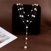 Vintage French Tassel Pearl Necklace for Women - Elegant Fashion NK25760