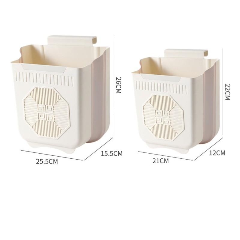Home Kitchen Wall Mounted Foldable Garbage Bin Hanging Large Caliber Thickened Multifunctional Garbage Storage Bin