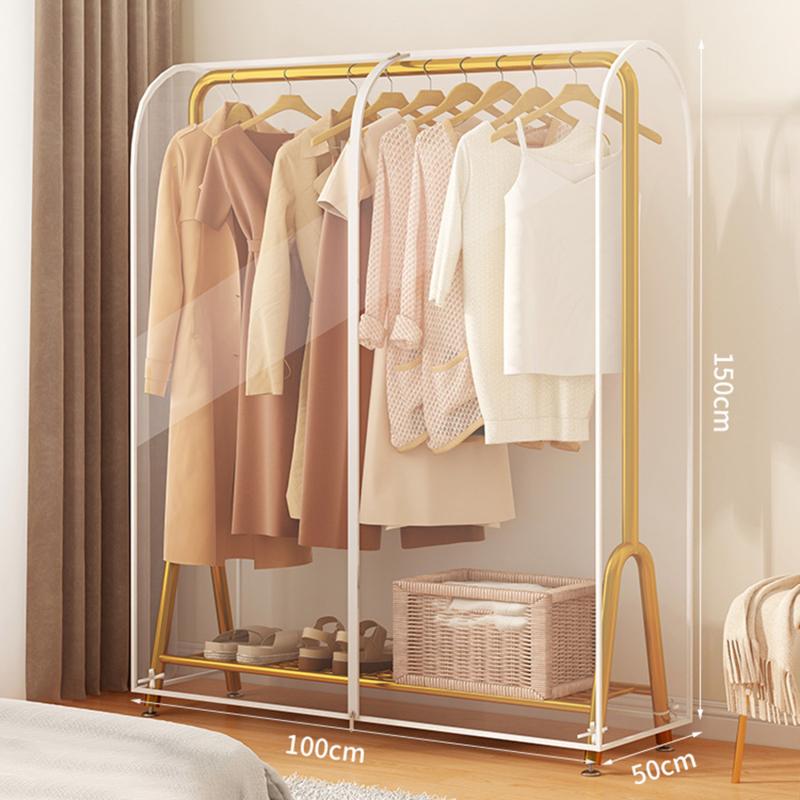 PEVA Clothes Dust Cover Fabric Case Suit Cover For Home Hanging-type Coat Storage Bag Wardrobe Hanger Transparent Organizer