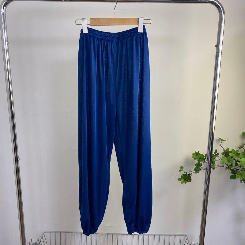

I8520 Women s Thin Sports Pants for Foreign Trade in Europe and America, New Elastic Waist Jogger Pants Royal Blue XS