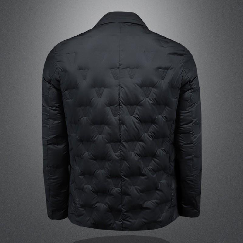 Mens Winter Warm Down Jacket Slim Fit Blazer Collar Casual Coat Y9591