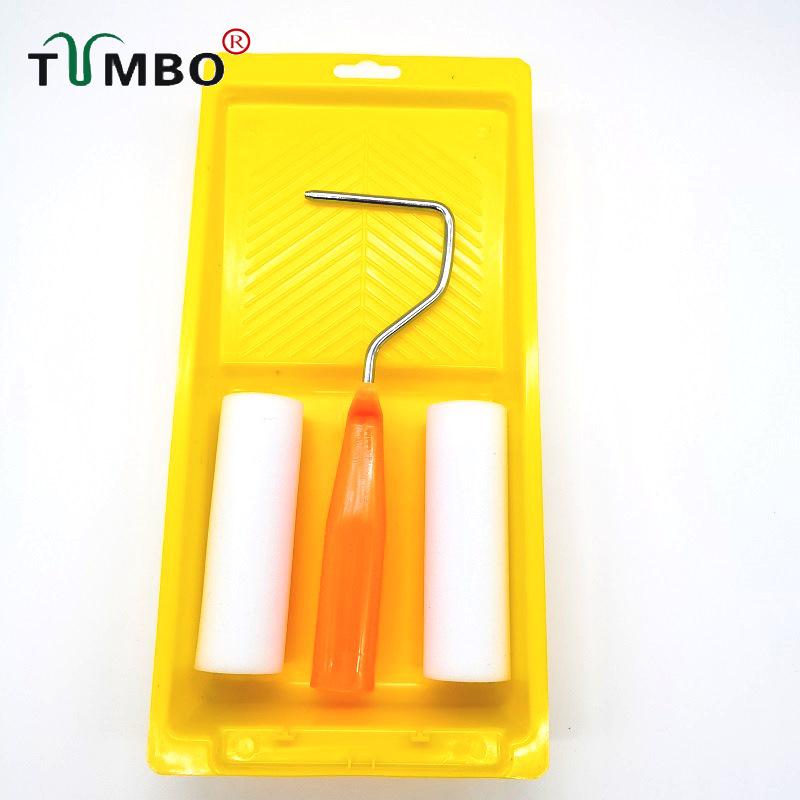 4-inch High-Density Sponge Roller with Tray for Wall Painting and Touch-Up