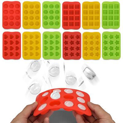 Good Chocolate Mold Ice Cube Star 12 Grid Silicone Creative 1PC Square Heart Kitchen Accessories Jelly Mold Cake Mold Round