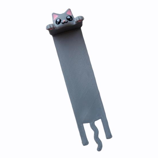 Hanging Cat Bookmark Plastic 3D Printed Long Body Kitten Book Page Marker Animal Decoration Book Lovers Birthday Christmas Gift