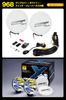 IPF Halogen Fog Lights, H3 Round, 166mm Diameter, Yellow, 12V, Set of 2, Hybrid Beam Pattern (Driving & Spot), Gold Lens, Off-Road, S-9681