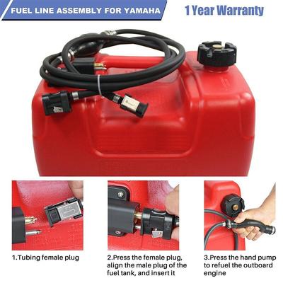 Para Yamaha Manguera de Combustible de Barco Ensamblaje Manguera de Gasolina Motor Diésel Marino Fuera de Borda Línea de Aceite Línea Motor 8mm Manguera de Combustible Barco Marino Pip X0J7