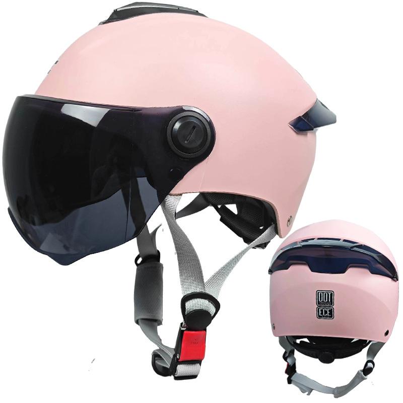 Anti-fog Dual Lens Electric Car Helmet for Men and Women All Seasons Universal Half Helmet
