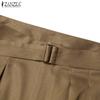 ZANZEA Womens Casual Solid Color Loose Wide Leg Pants